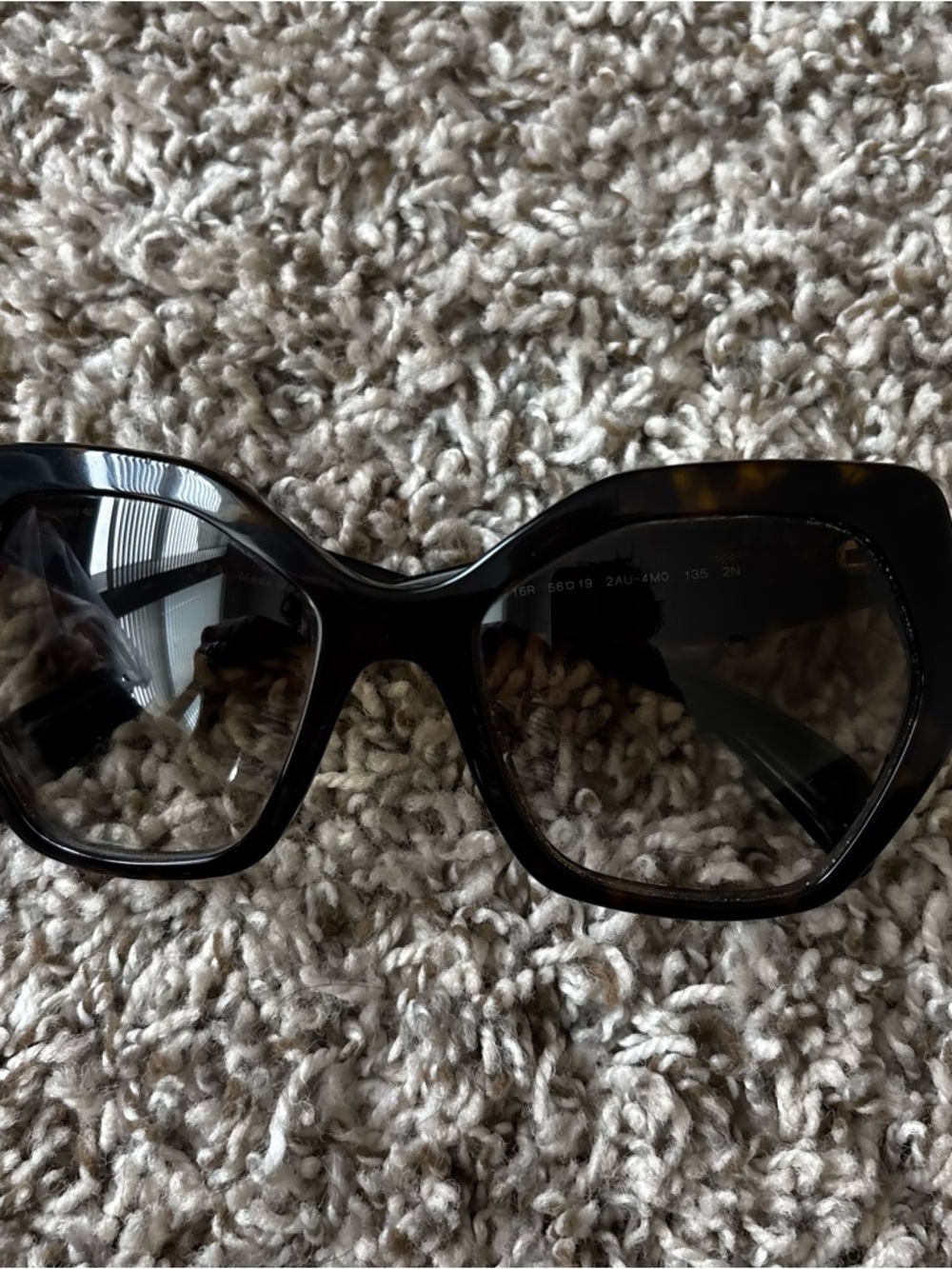 Prada brown heritage jackee O Oversized Gradient Sunglasses authentic no case - Picture 2 of 10